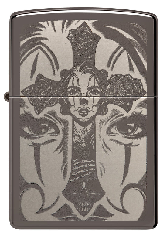 Zippo Lighter - Skull Cross