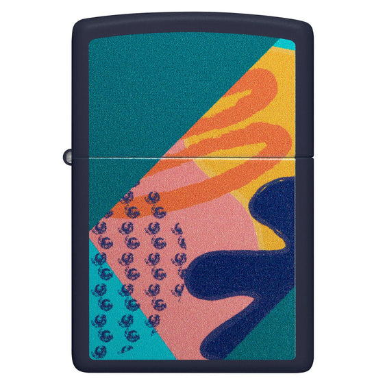 Zippo Lighter - Retro Geometric Patterns