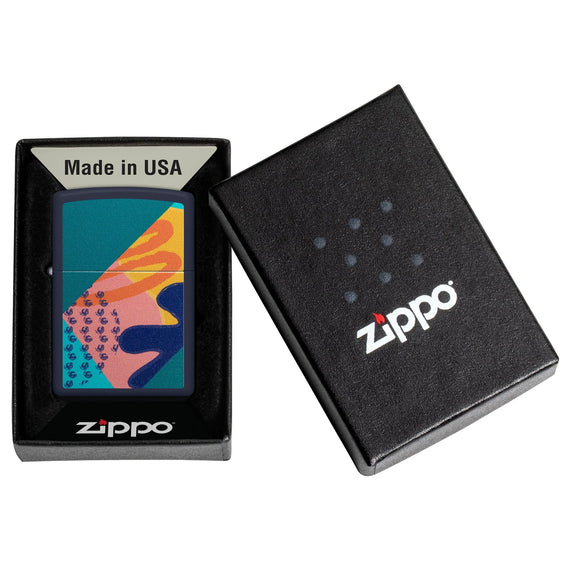 Zippo Lighter - Retro Geometric Patterns