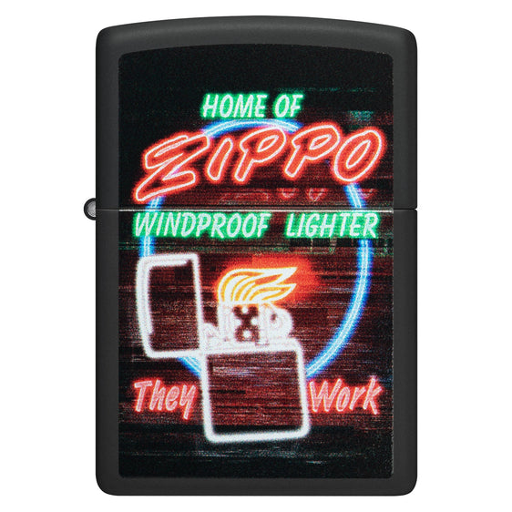 Zippo Lighter - Neon Sign