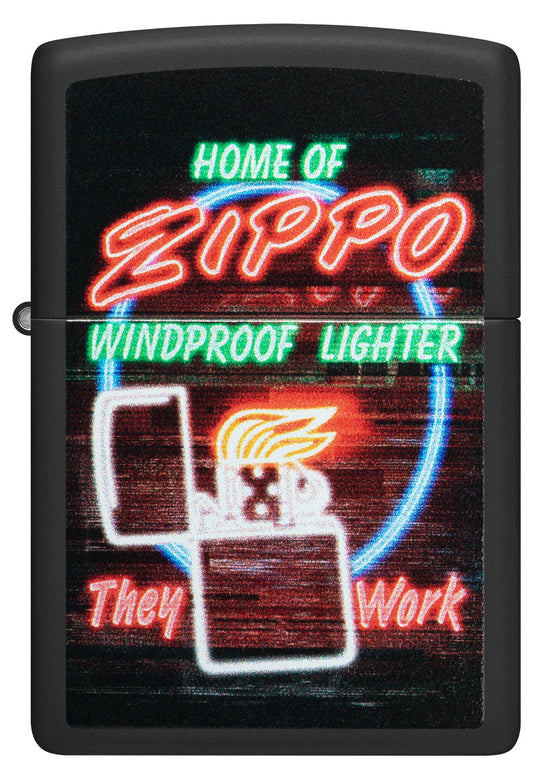 Zippo Lighter - Neon Sign