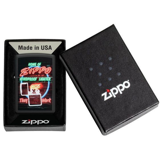 Zippo Lighter - Neon Sign