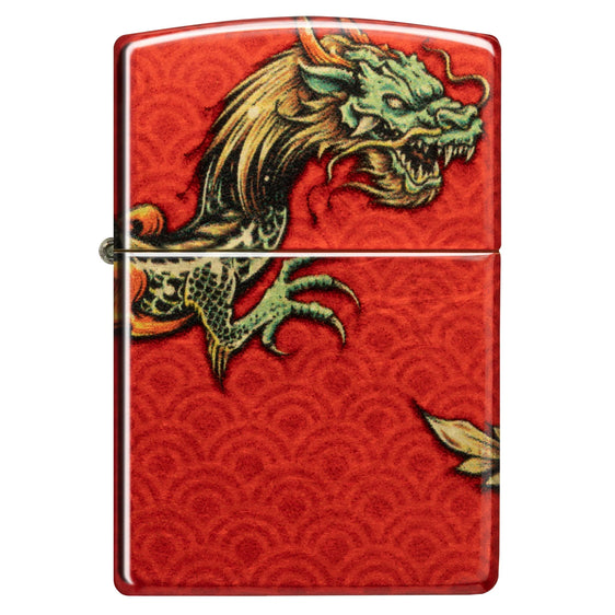 Zippo Lighter - Geometric Dragon