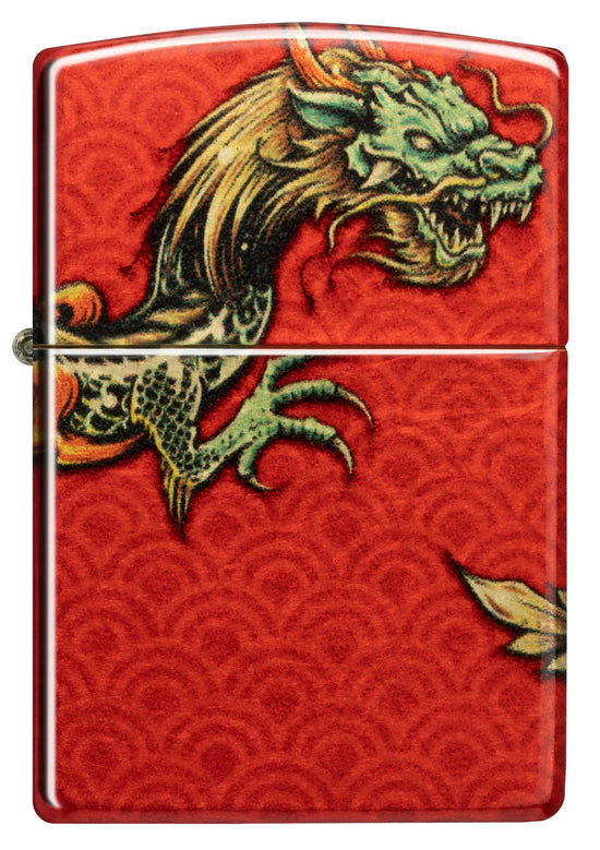 Zippo Lighter - Geometric Dragon