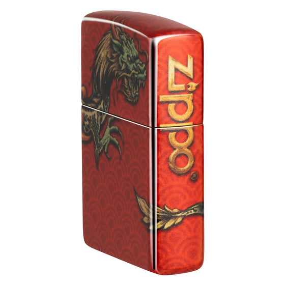Zippo Lighter - Geometric Dragon