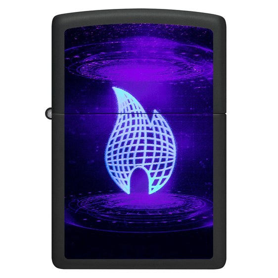 Zippo Lighter - Black Light UFO