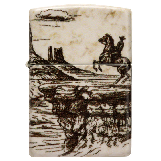 Zippo Lighter - Wild West Scene