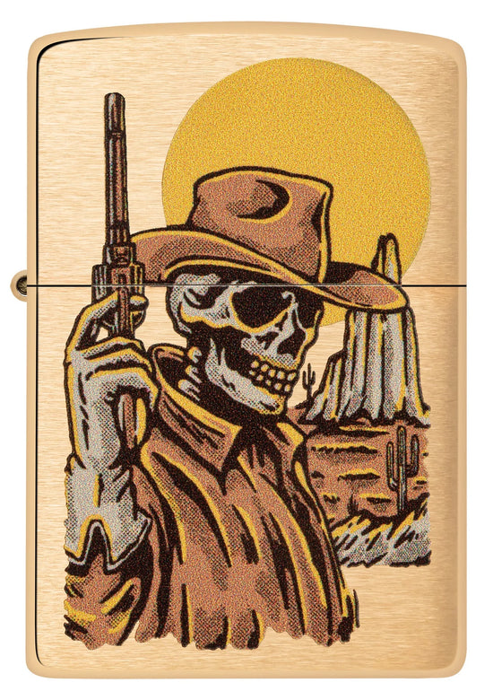 Zippo Lighter - Sepia Wild West Skeleton