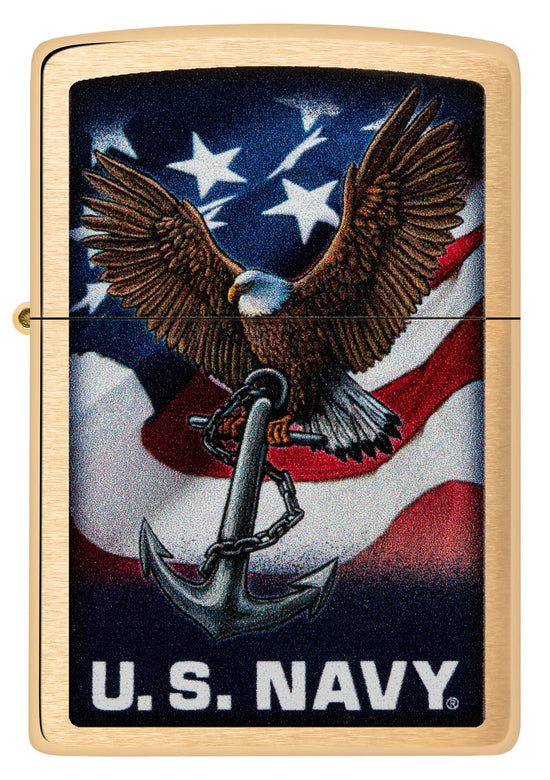Zippo Lighter - United States Navy® Eagle Anchor Flag