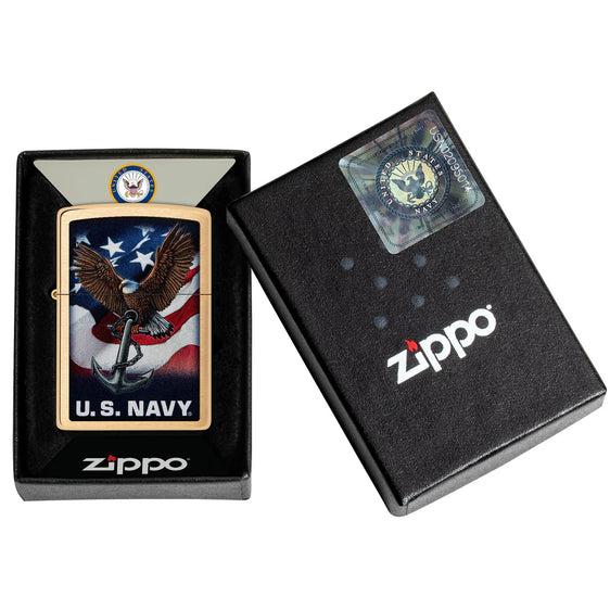 Zippo Lighter - United States Navy® Eagle Anchor Flag