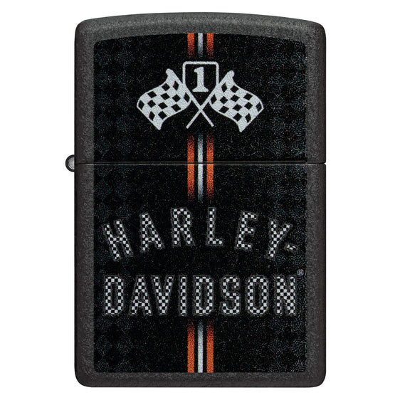 Zippo Lighter - Harley Davidson Checkered Flags