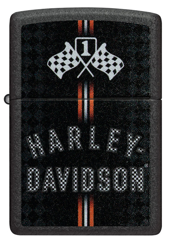 Zippo Lighter - Harley Davidson Checkered Flags