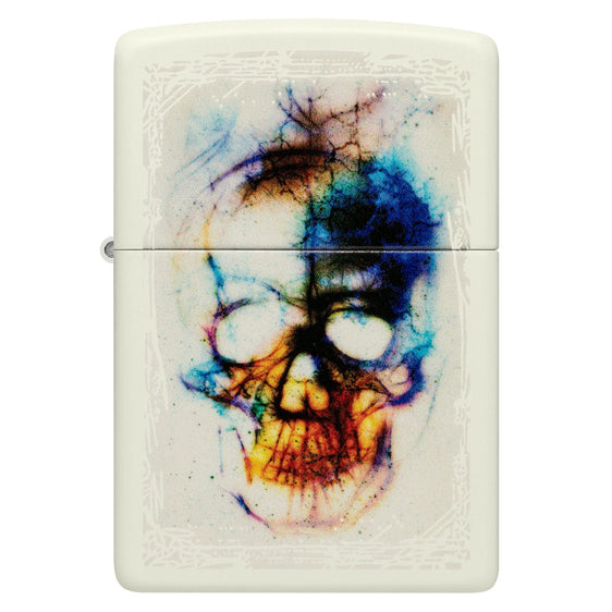 Zippo Lighter - Watercolor Skull