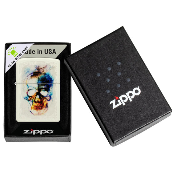 Zippo Lighter - Watercolor Skull