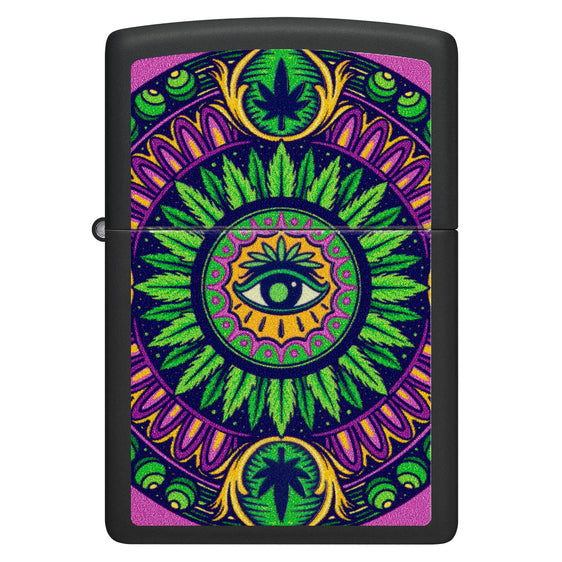 Zippo Lighter - Mandala Cannabis