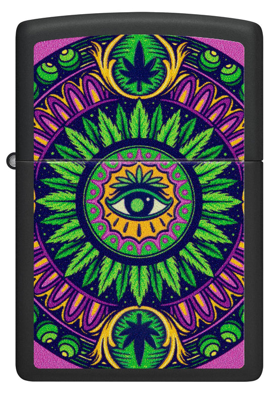 Zippo Lighter - Mandala Cannabis