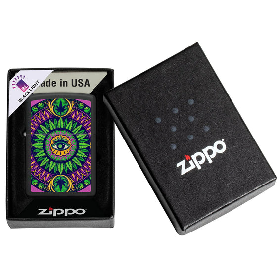 Zippo Lighter - Mandala Cannabis