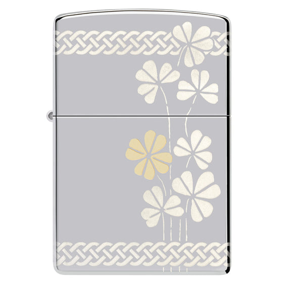 Zippo Lighter - Celtic Knot Clovers