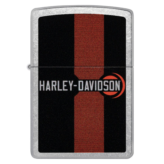 Zippo Lighter - Harley Davidson Race Stripes w/ Logo