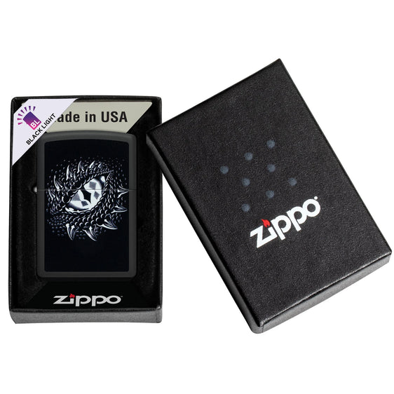 Zippo Lighter - Black Light Dragon Eye