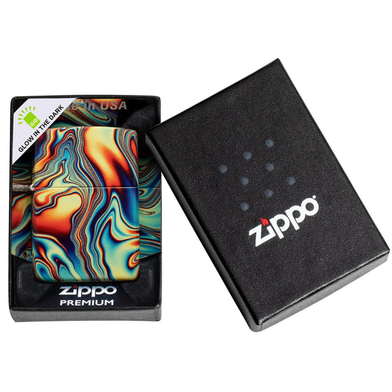 Zippo Lighter - Colorful Swirl