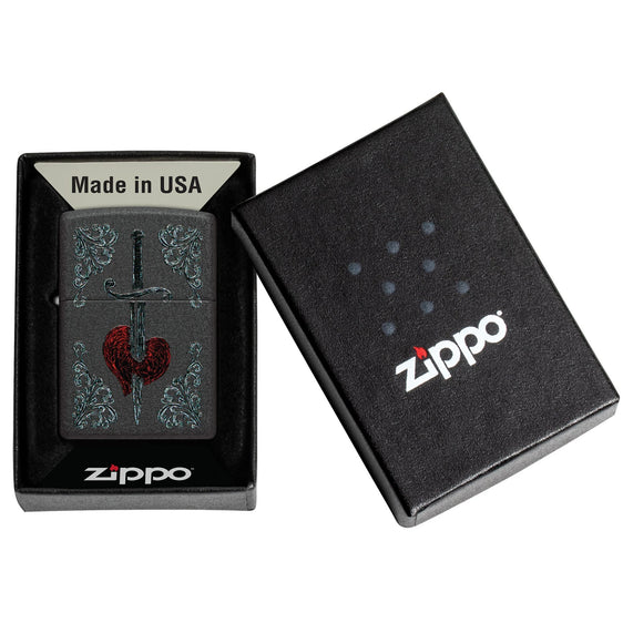 Zippo Lighter - Heart Dagger Tattoo