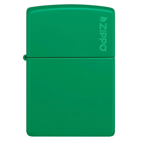 Zippo Lighter - Green Grass Matte w/ Zippo Logo
