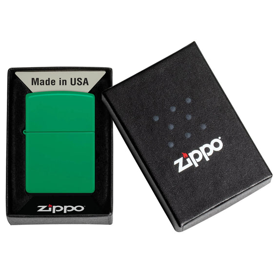 Zippo Lighter - Grass Green Matte