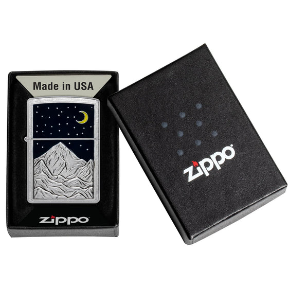 Zippo Lighter - Starry Sky Mountainscrape