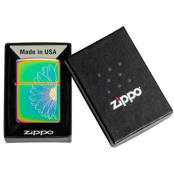 Zippo Lighter - Multi Color Daisy