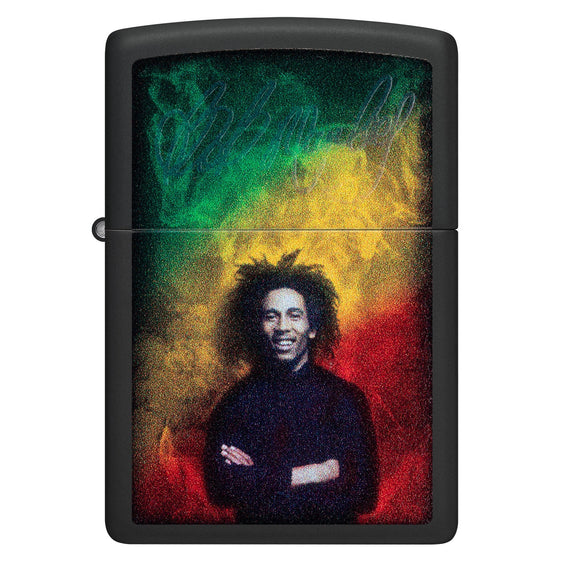 Zippo Lighter - Black Light Bob Marley