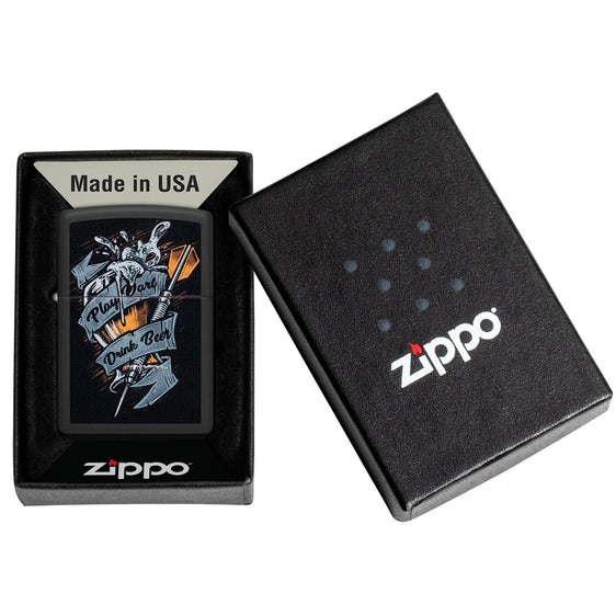 Zippo Lighter - Play Darts & Drink Beer