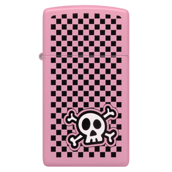 Zippo Lighter - Checkered Skull