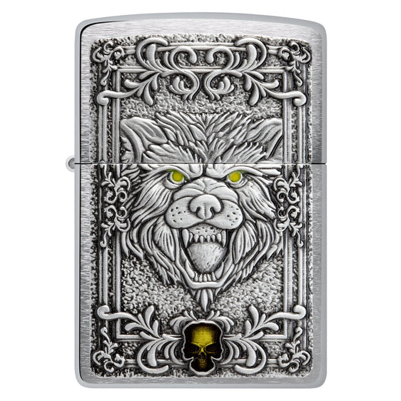 Zippo Lighter - Wolf Emblem