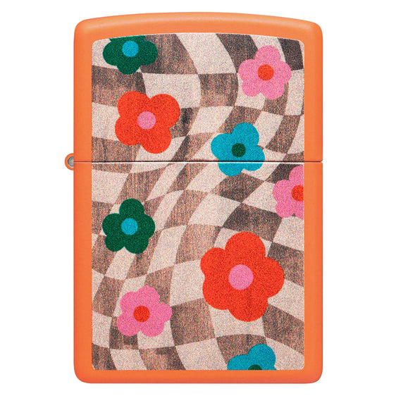 Zippo Lighter - Wavy Flowers
