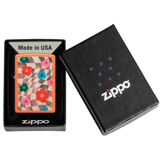 Zippo Lighter - Wavy Flowers