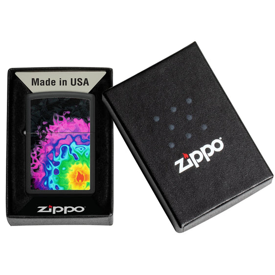 Zippo Lighter - Rainbow Blur