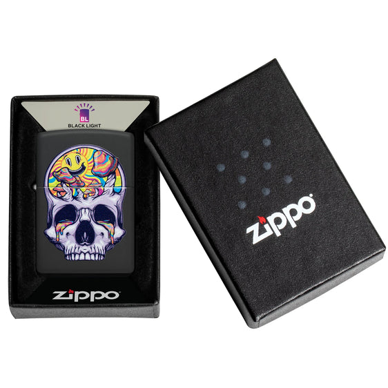 Zippo Lighter – Skull Moon Design