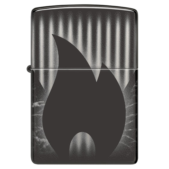 Zippo Lighter - Zippo Flame w/ Subtle Pattern