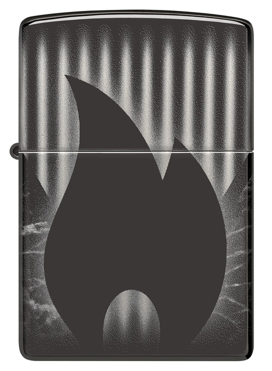 Zippo Lighter - Zippo Flame w/ Subtle Pattern