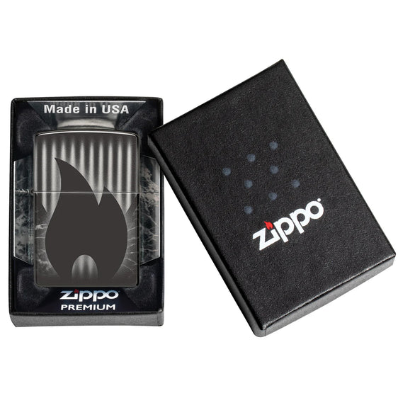 Zippo Lighter - Zippo Flame w/ Subtle Pattern