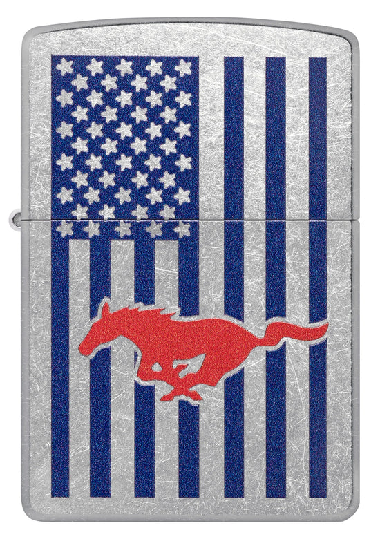 Zippo Lighter - Ford Mustang American Flag