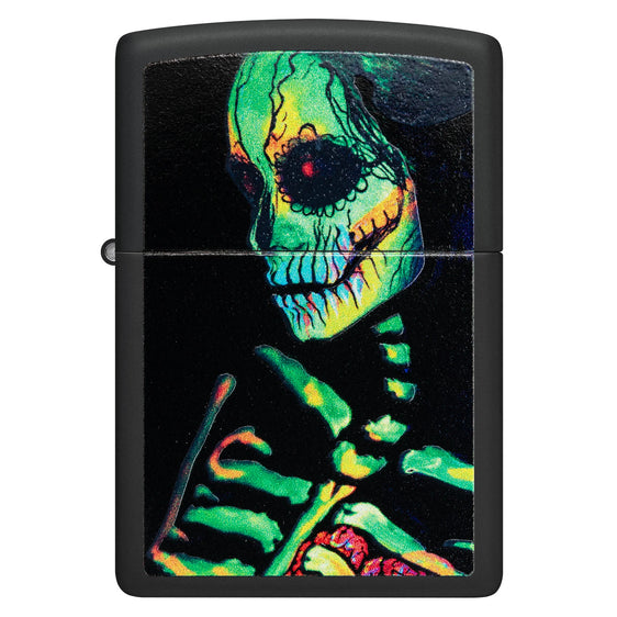 Zippo Lighter - Glowing Skull