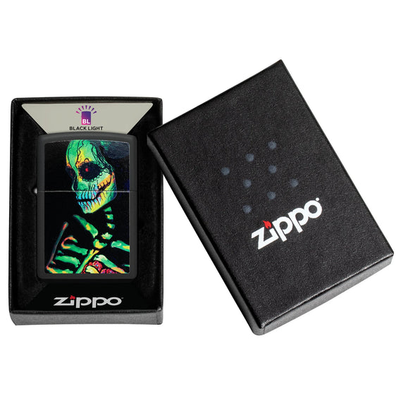 Zippo Lighter - Glowing Skull