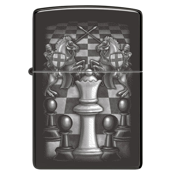 Zippo Lighter - Queen Commands Chess
