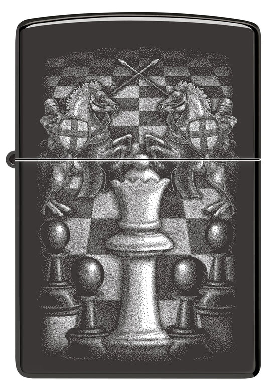 Zippo Lighter - Queen Commands Chess