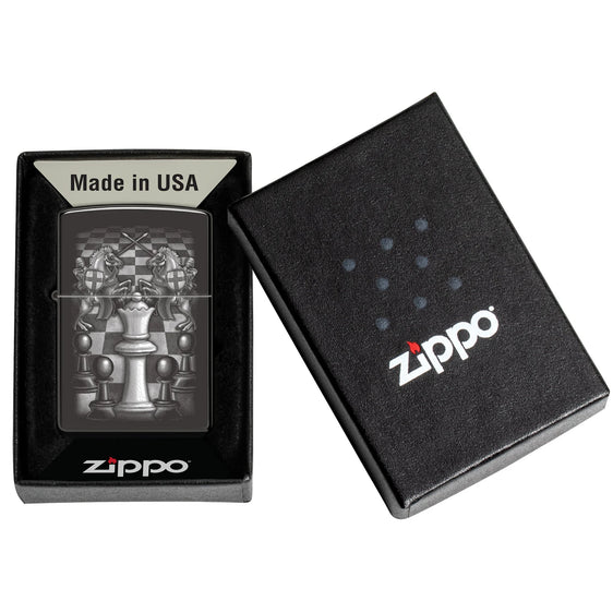 Zippo Lighter - Queen Commands Chess