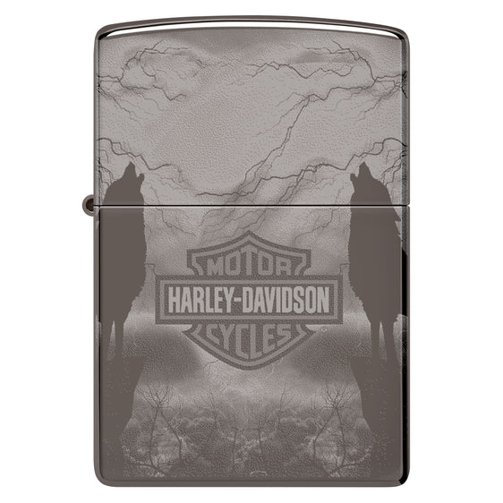 Zippo Lighter - Harley Davidson Howling Wolves
