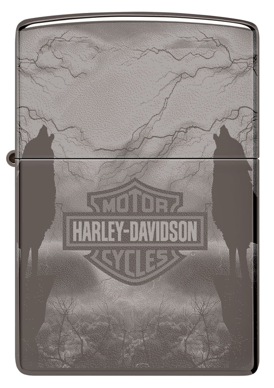 Zippo Lighter - Harley Davidson Howling Wolves