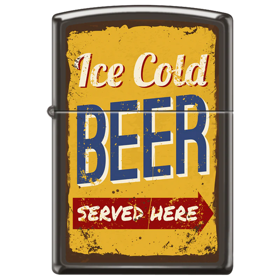 Zippo Lighter - Ice Cold Beer Sold Here